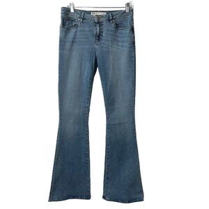 ASOS Mid-Rise Stretch Denim Flares Light Blue Wash Size 28/32